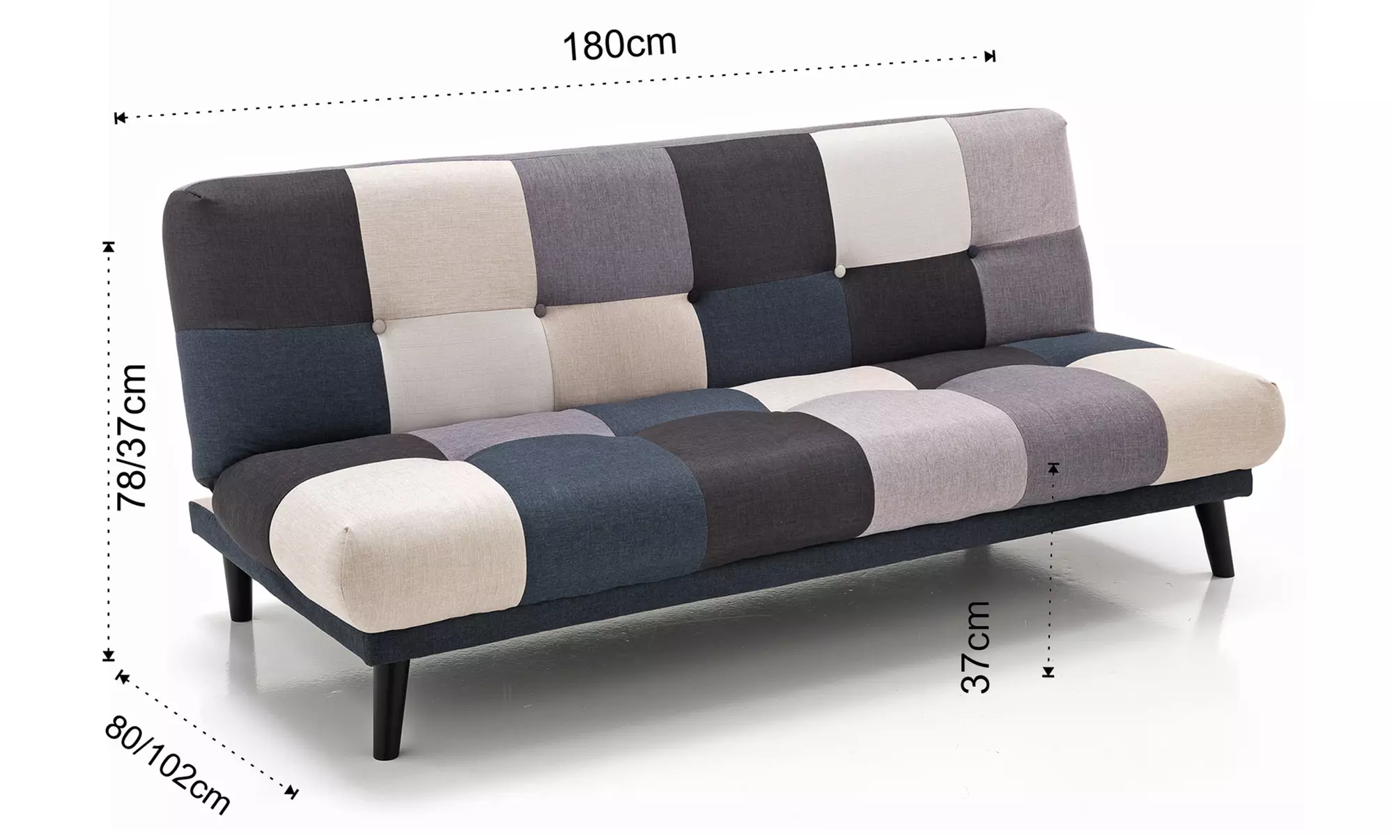 Divano letto multi-colore Jamboree, con spedizione gratuita - Image 4