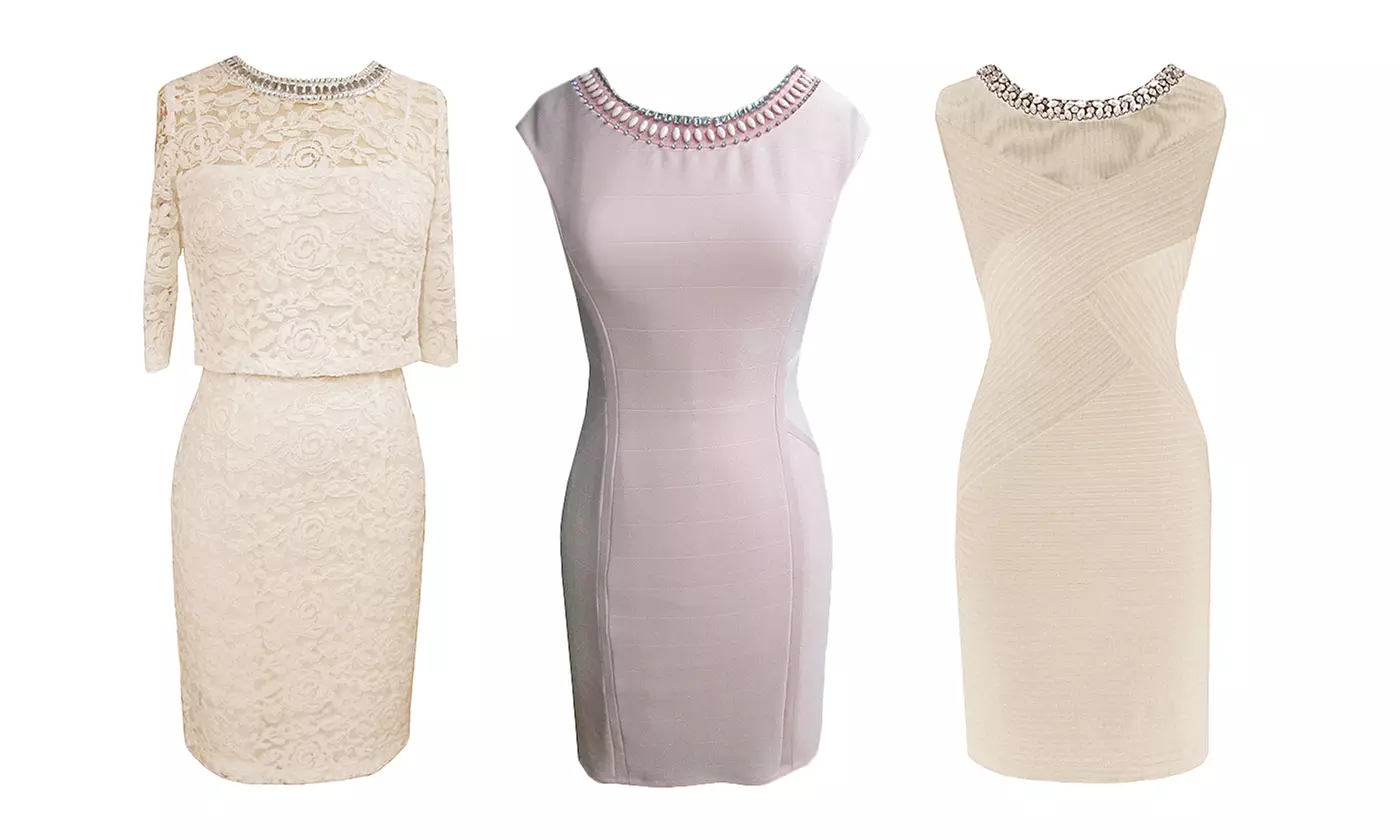 SD Collection Special Occasion Dresses with Jeweled Necklines - Primary Image