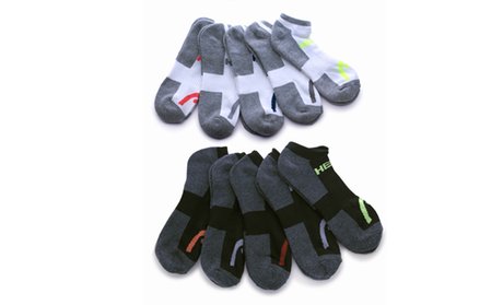 Head Moisture-Wicking Men's Socks (10-Pack)