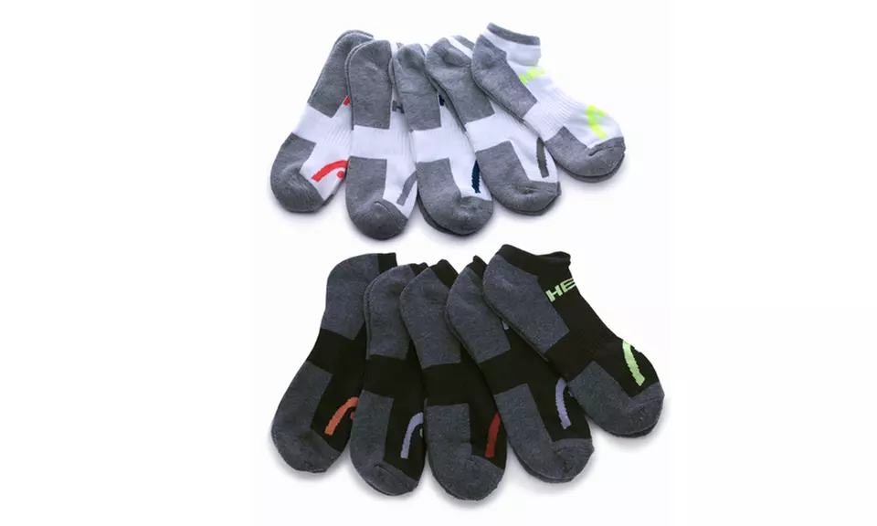 10-Pair Pack of  Head Moisture-Wicking Men's Socks - Primary Image