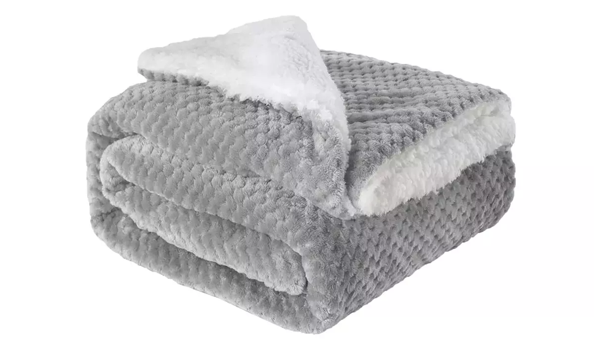 Coperta elegante in sherpa lavorato a maglia