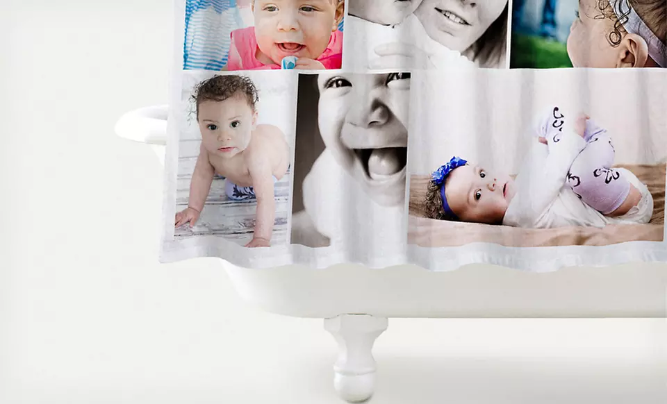 $49 for a Custom Collage Shower Curtain from Collage.com ($150 List Price). Free Shipping. - Second Medium
