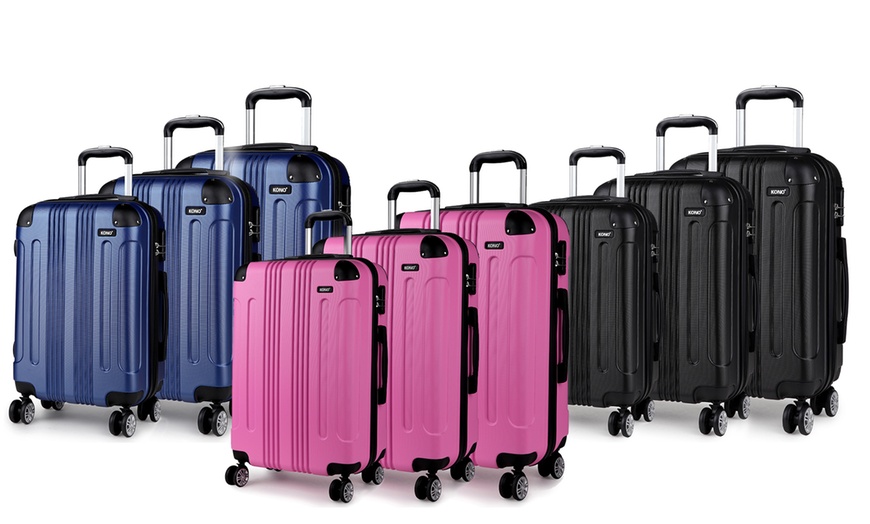 Image 1: Kono ABS Luggage Set