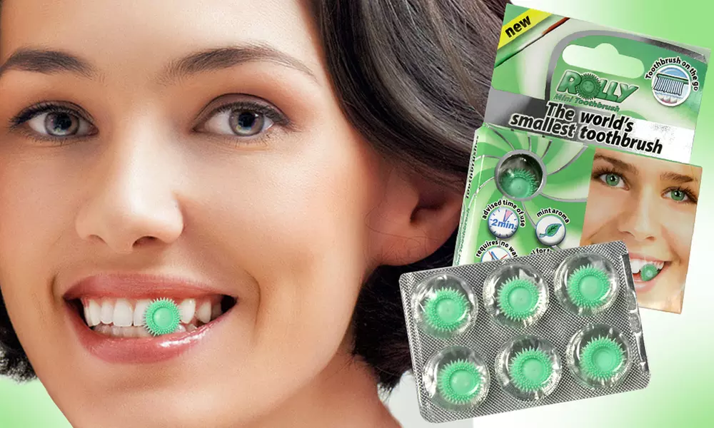 Set of 6 Rolly, The World's Smallest Toothbrush in Choice of Flavour for £2.99 (Up to 76% Off) - Primary Image