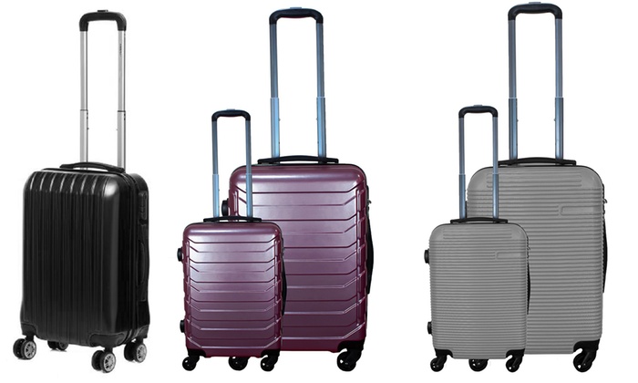 two piece hard luggage set