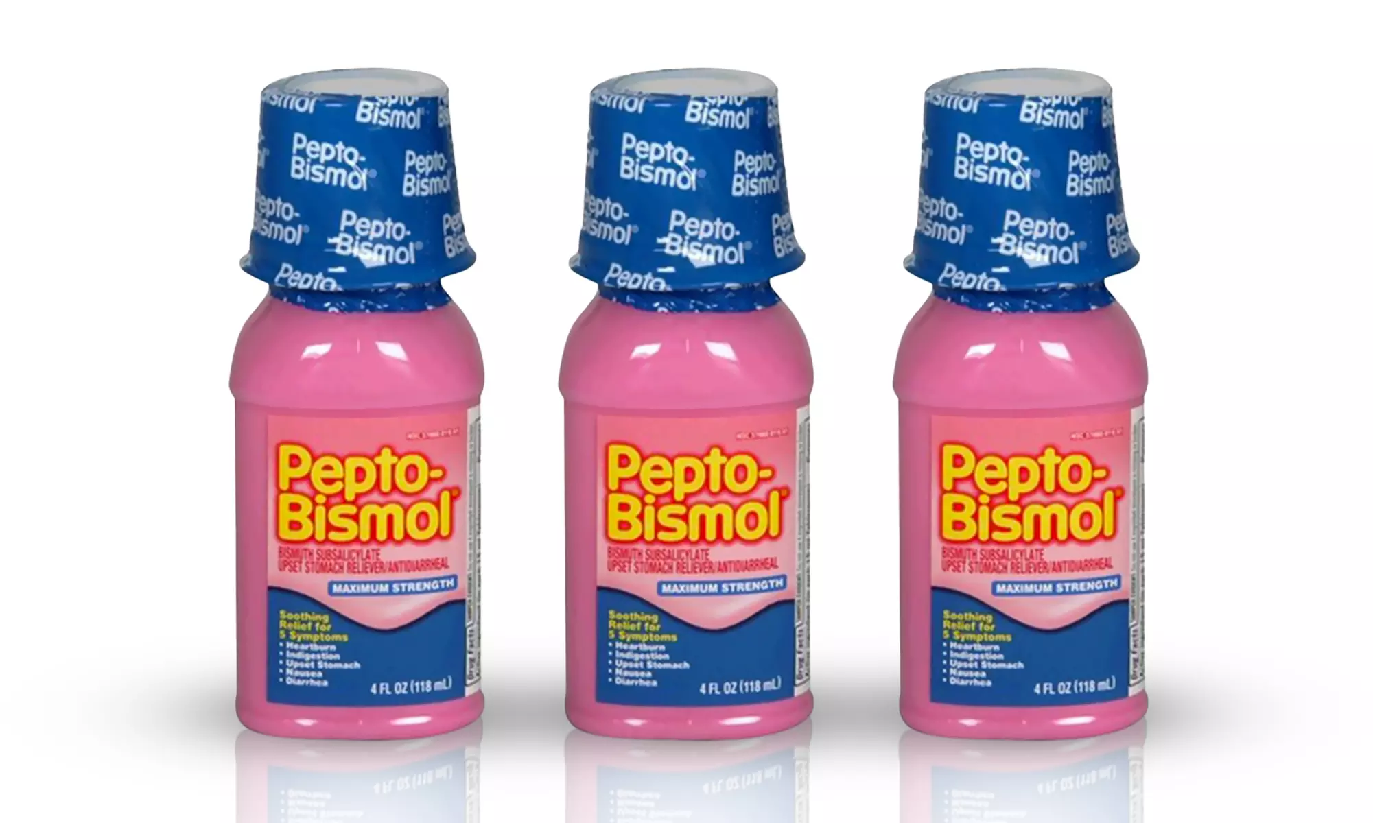 Pepto-Bismol Max Strength Liquid 3-Pack (4 Fl. Oz.) - Primary Image