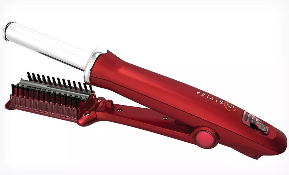 Instyler 3/4 In. Rotating Hair Iron in Pink or Red. - Primary Image