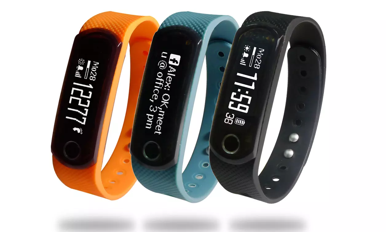 Jarv Elite Waterproof Fitness Tracker Activity Band & Smart Watch with OLED Display, Bluetooth Wireless Sync, & 10-Day Battery  - Primary Image