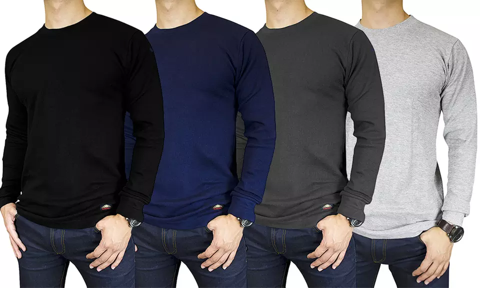 Men's Cotton Waffle Thermal Shirts - Primary Image
