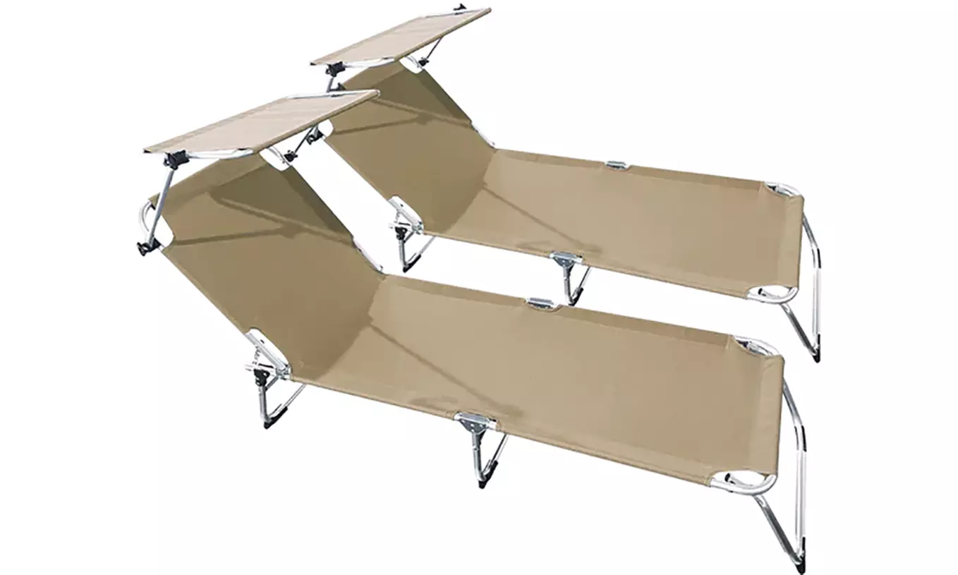 Set 2 lettini da mare pieghevoli Pyramidea
