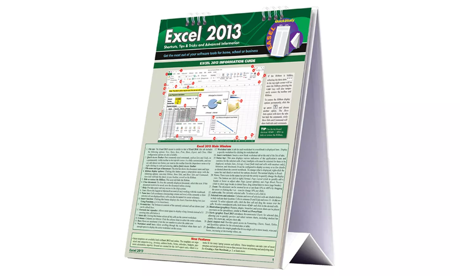 Excel or Office 2013 Easel-Style Desktop Reference Guide - Second Medium