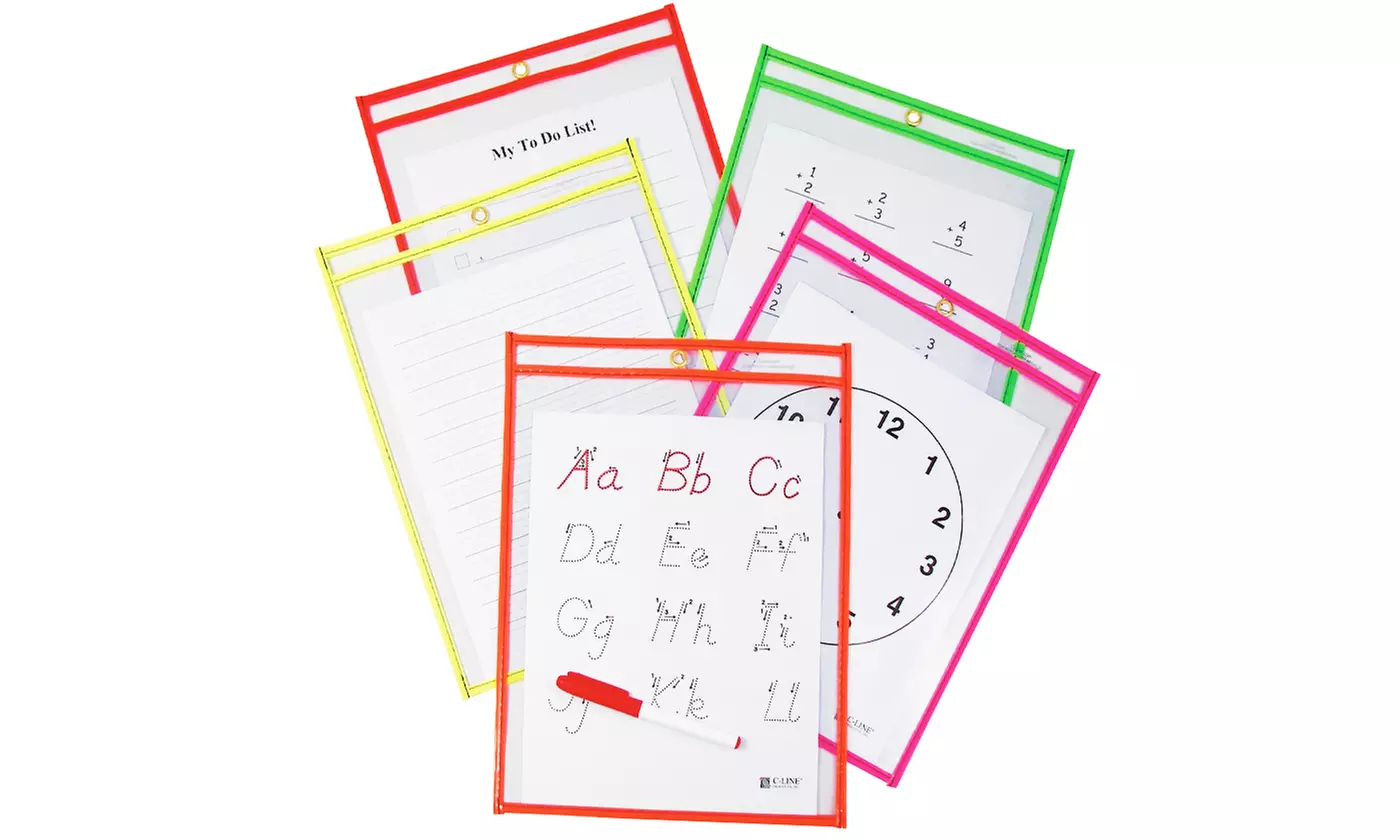 Reusable Dry Erase Study Aid Pouches (25-Pack) - Image 3