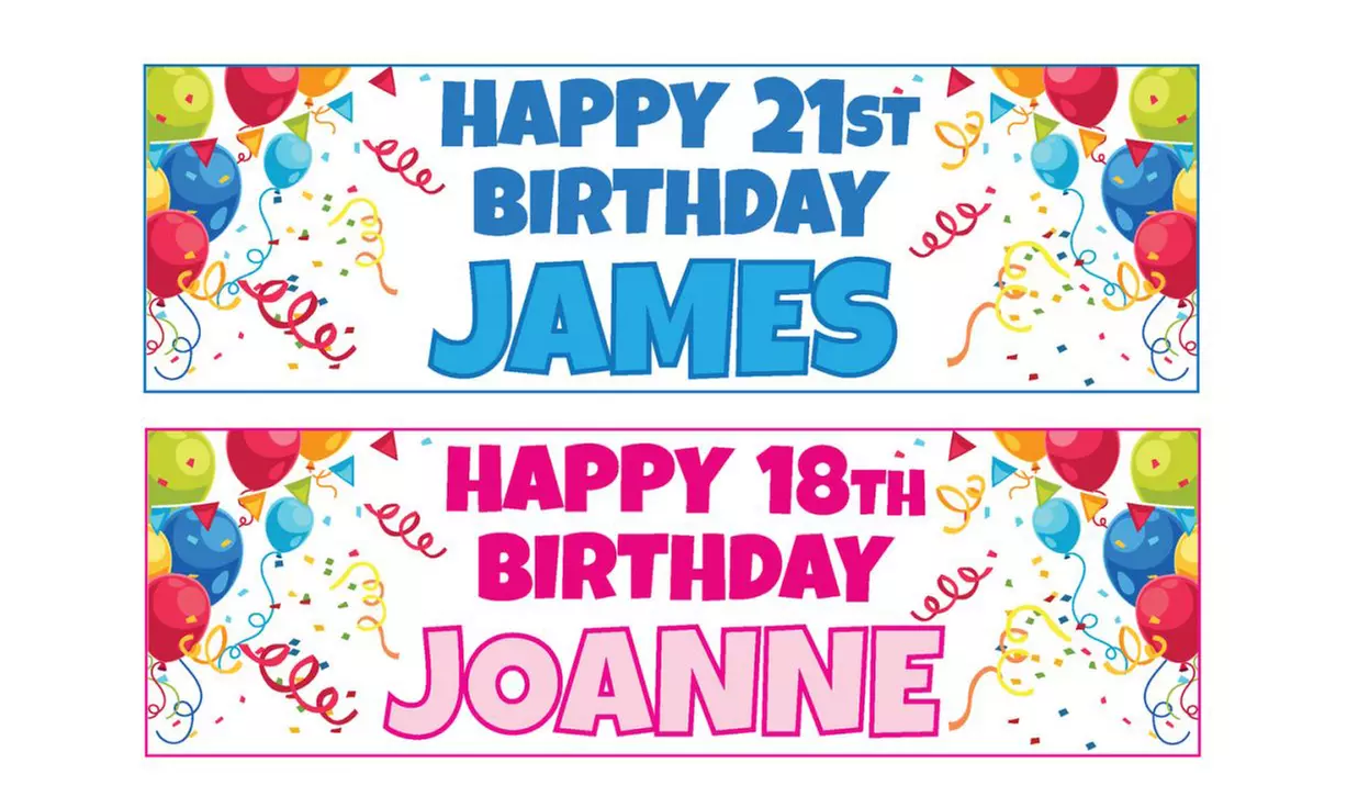 Birthday Banners at Decomatters (Up to 83% Off) - Primary Image