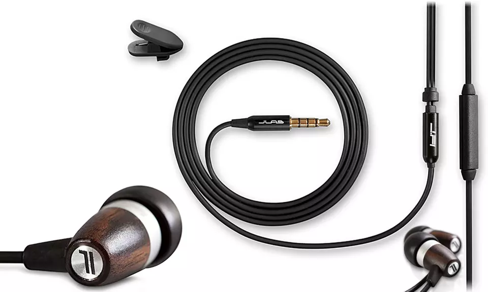 JLab Acoustic Wood Earbud Headphones with Optional Microphone - Primary Image