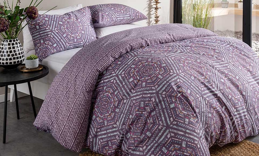 Image 3: Aztec Reversible Duvet Cover Set