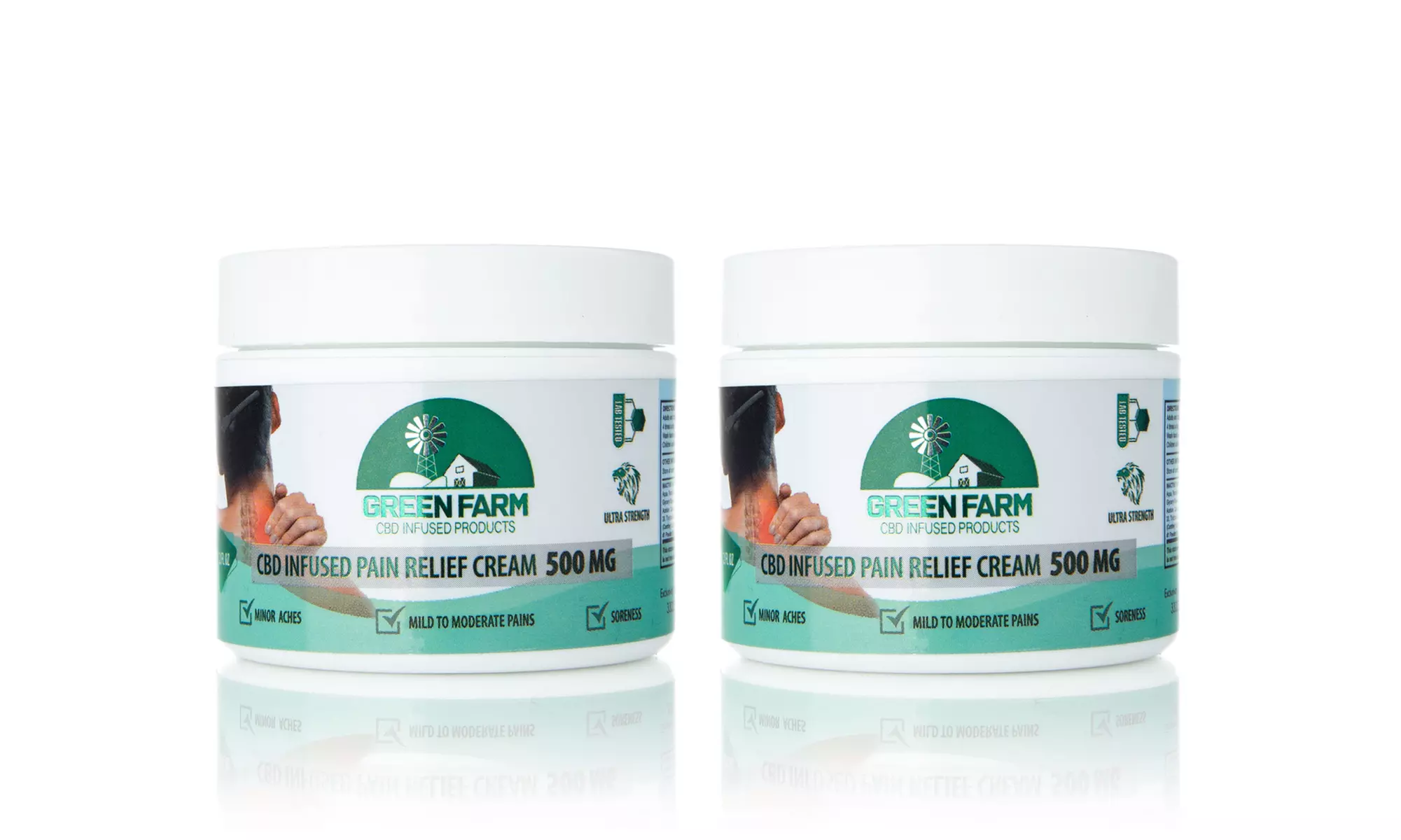 Green Farm CBD Menthol & Camphor Pain Relief Cream (500mg; 1-, 2- or 3-Pack) - Image 3