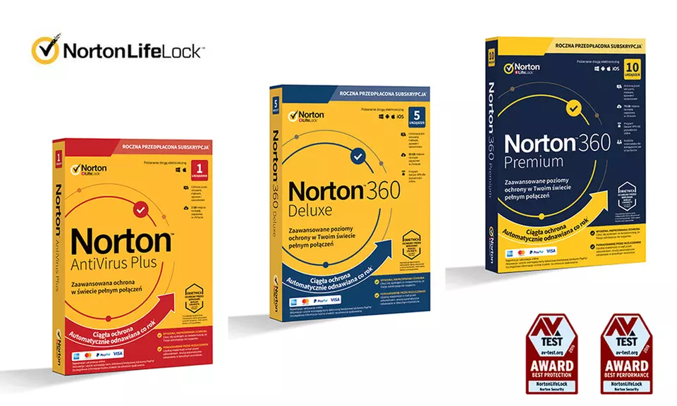 Od 39,99 zł roczna licencja na oprogramowanie antywirusowe Norton dla nawet 10 stanowisk - PC, iOS, Android (do -59%) - Primary Image