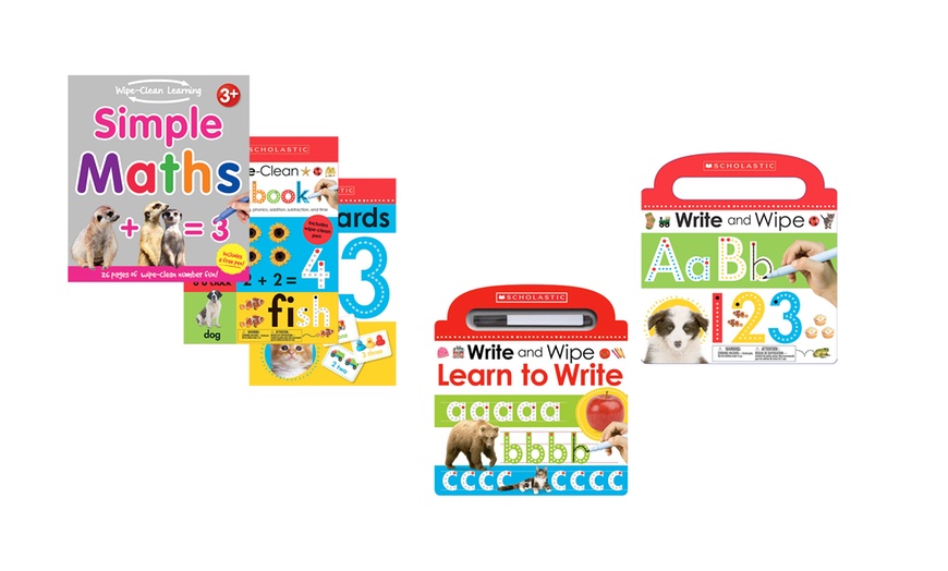 Image 5: 5 Scholastic Wipe&Clean Books