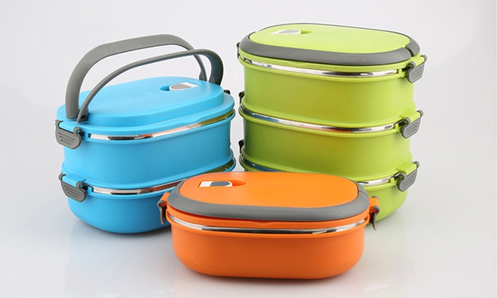 Stackable Three-Level Lunch Box | Groupon Goods