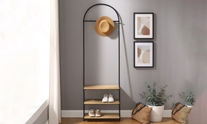 Three-Tier Minimalist Hall Tree and Shoe Rack