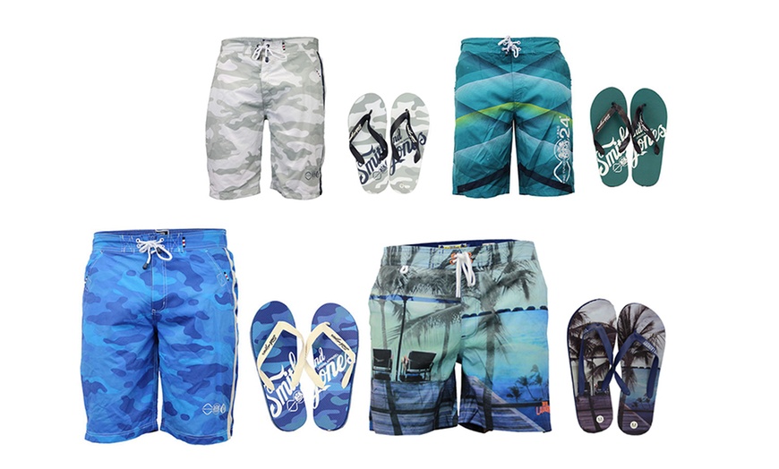 Image 1: Swim Shorts & Flip Flops Sets