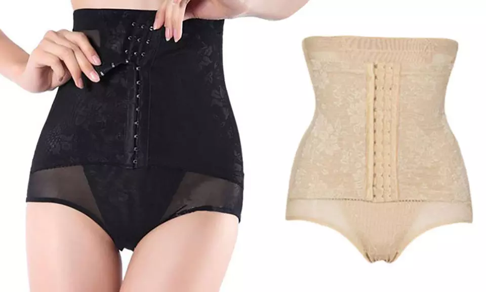 1x oder 2x Miederhose mit Bauchverstärkung und Häkchenverschluss in Beige oder Schwarz und in der Größe nach Wahl - Primary Image