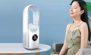 USB-Powered Portable Air Conditioner Fan with LED Display