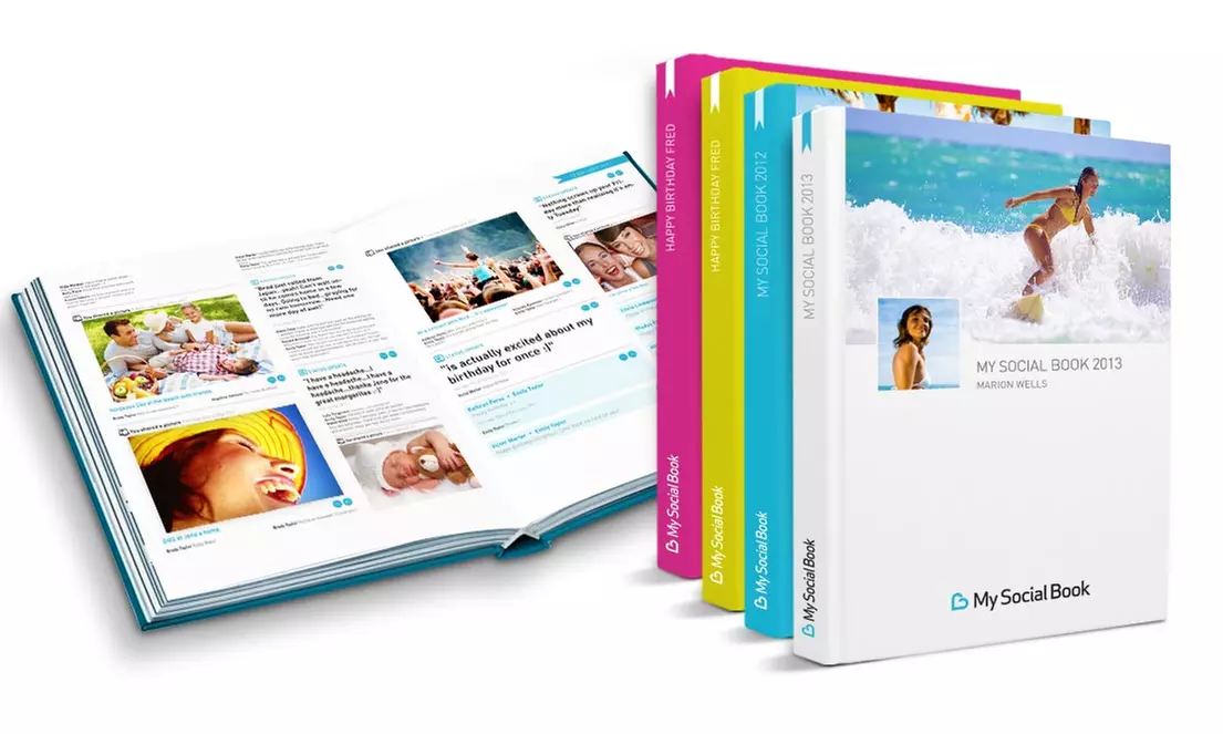 50-, 100-, or 200-Page Hardcover Facebook Album from My Social Book (Up to 50% Off). Shipping Included. - Primary Image
