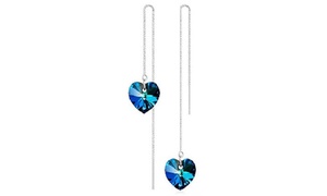 Ocean Heart-Shaped Earrings Made with Crystals from Swarovski®