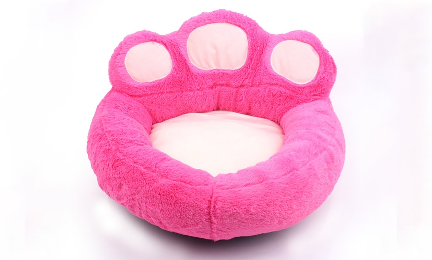 Image 5: Paw-Shaped Pet Bed with Zip