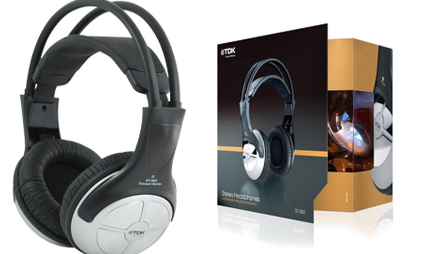 Image 1: TDK Over-Ear Headphones