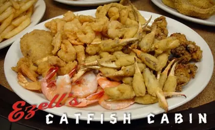 $9 for $20 Worth of Fresh Catfish, Seafood, and Drinks at Ezell's Catfish Cabin in Trussville - Primary Image