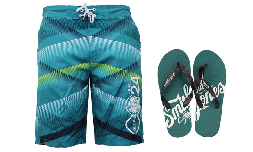 Image 3: Swim Shorts & Flip Flops Sets