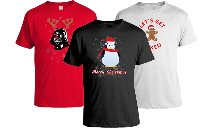 Image 1: Men's Festive T-Shirts