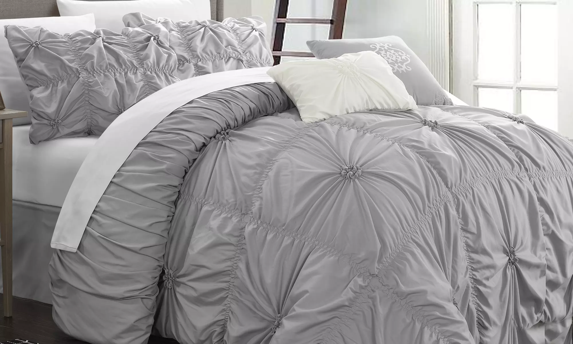 Halperina Floral Pinch-Pleat Comforter Set (6-Piece) - Primary Image