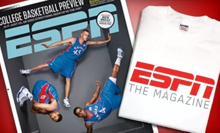 $13 for One-Year Subscription to "ESPN The Magazine," Plus ESPN T-shirt ($26 Value) - Primary Image