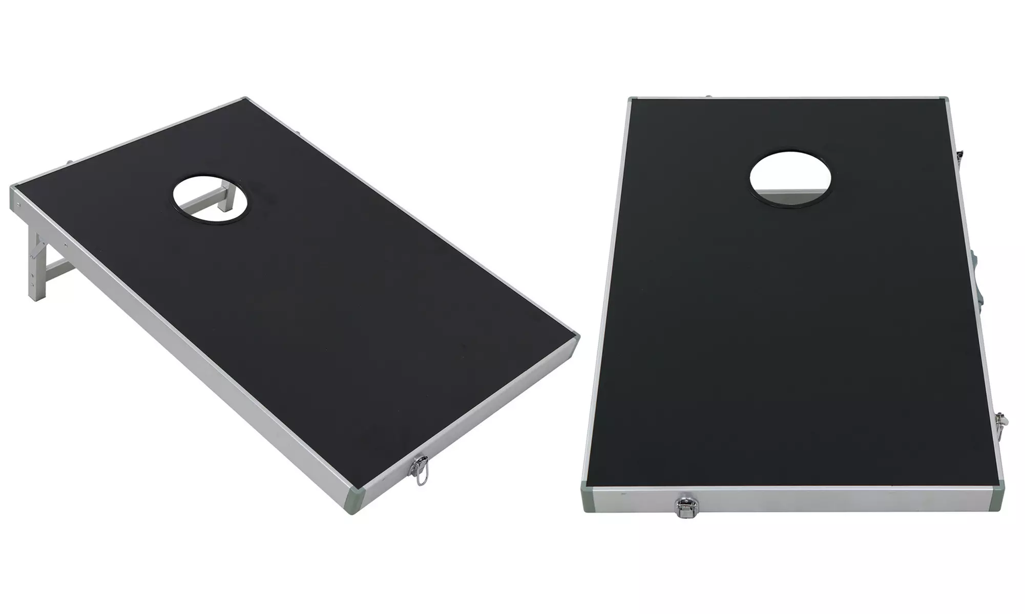 ZENY Portable 3' x 2' Cornhole Game Set, Aluminum Alloy Frame with 8 Bean Bags - Image 2