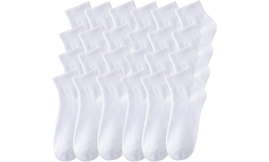 Image 5: 24-Pack of Bottom Up Men's Ankle Stretch Cotton Low Cut Sports Socks