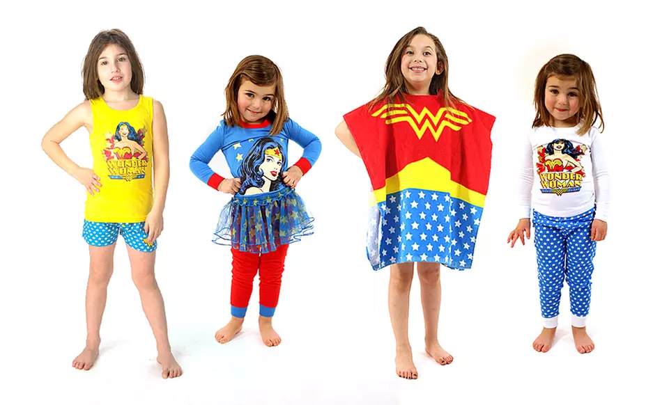 Girls' Wonder Woman Pajamas or Poncho from $11.99–$18.99 - Primary Image