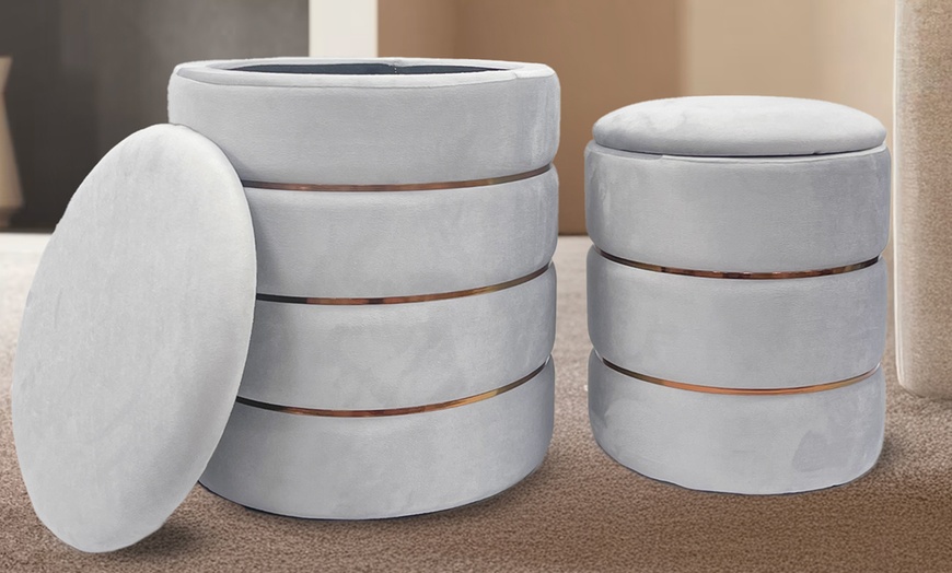 Image 4: Lot de 2 poufs de rangement "Romeo e Giulietta"