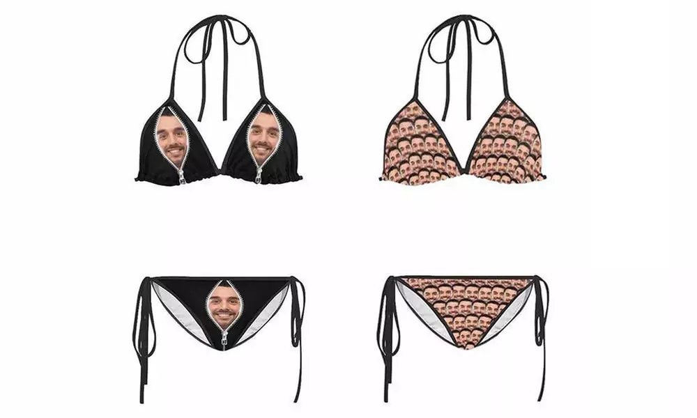 Bikini mit Foto-Symbolen