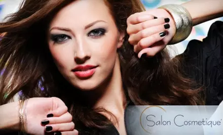 $23 for Hair, Nails, and Waxing Spa Package at Salon Cosmetique at Vatterott College in St. Charles ($55 Value) - Primary Image