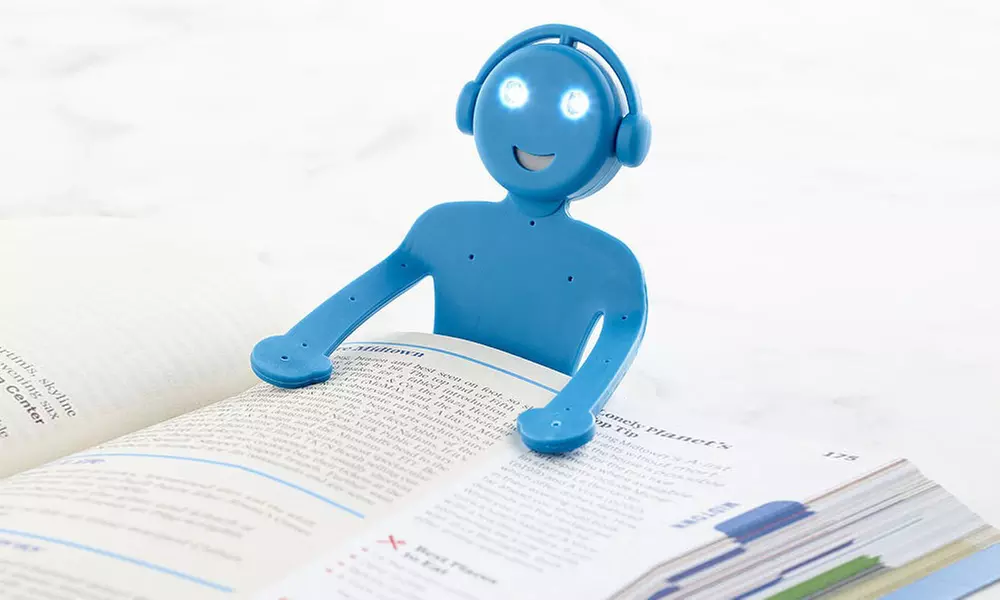 1 ou 2 marque-pages avec LED en silicone en forme de corps humain - Primary Image