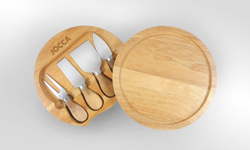 Image 2: Jocca Cheese Board With 4 Knives