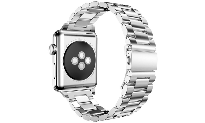 Image 21: Elegant Stainless Steel Bracelet for Apple Watch