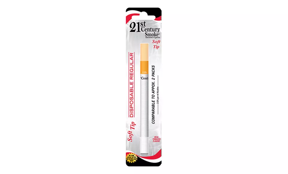 10-Pack of 21st Century Smoke Disposable Electronic Cigarettes in Regular Tobacco or Menthol - Second Medium