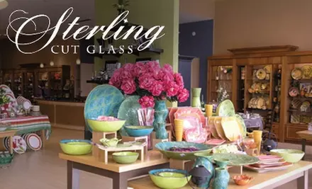 $25 for $50 Worth of Monogrammed Glassware, Sparkling Crystal, and More at Sterling Cut Glass - Primary Image