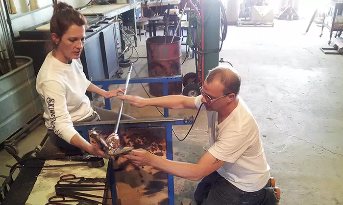 Blow Glass and Shape a Paperweight with Professional Glass Artists - Primary Image