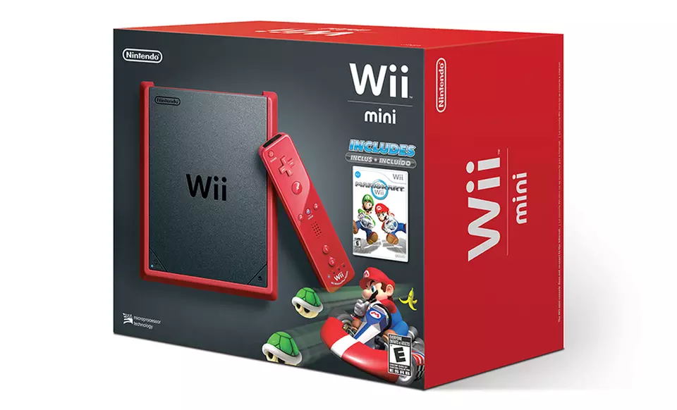 Nintendo Wii Mini Console with Mario Kart Wii - Primary Image