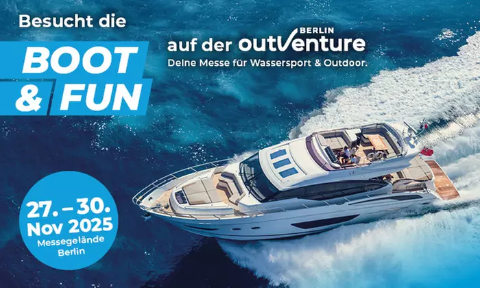Freizeitmesse für Wassersport & Lifestyle: BOOT & FUN 2025 auf der OutVenture Berlin auf dem Messegelände - Primary Image
